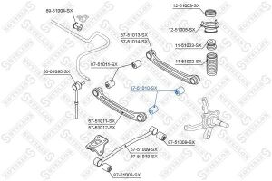 Сайлентблок заднього поперечного важеля зовн. Hyundai Accent II 1.3-1.6 00-05