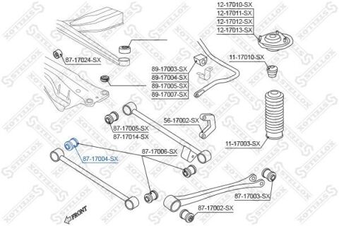 Сайлентблок внутр. заднього важеля задн. підвіски Subaru Impreza g11, 2000-2007 Сайлентблок внутр. заднього важеля задн. підвіски Subaru Impreza g11, 2000-2007