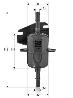 Фільтр паливний Fiat Palio 1.1I,1.4 SPI,1.6I 7/97->,Siena 1. Фільтр паливний Fiat Palio 1.1I,1.4 SPI,1.6I 7/97->,Siena 1.