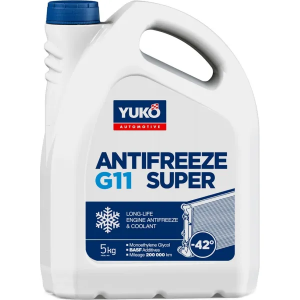 Антифриз YUKO Super G11 синій (-42), 5 літрів