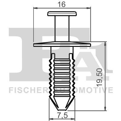Кліпса кріплення (к-кт 10шт) MB 84-16 Кліпса кріплення (к-кт 10шт) MB 84-16