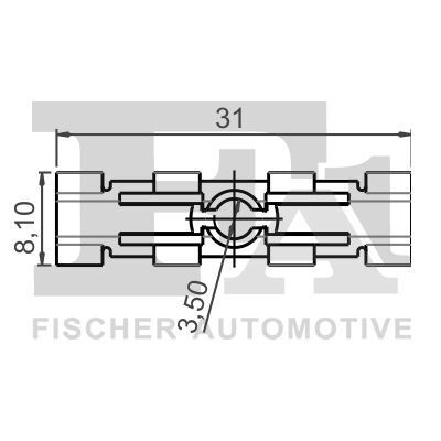 Кліпса кріплення накладки порога (к-кт 5шт) VW Caddy II 95-04