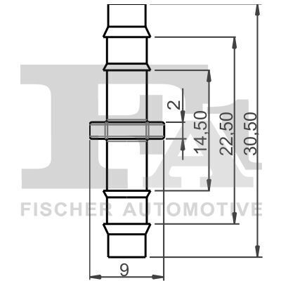 Перехідник омивача d=9mm (тато/тато)