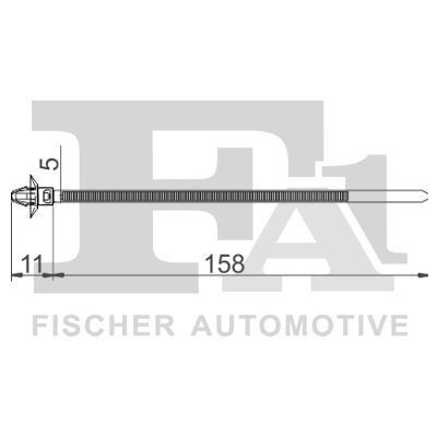 Стяжка пластикова (к-кт 5шт) Audi/Seat/Skoda/VW (чорна)