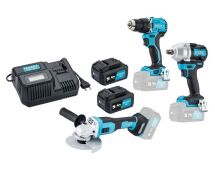 Набір інструментів акумуляторних (дрель (500-1800 об/хв)+гайковерт 1/2" 950Нм+шліфмашина кутова) 18V 5Ah (АКБ і зарядн. пристрій) Набір інструментів акумуляторних (дрель (500-1800 об/хв)+гайковерт 1/2" 950Нм+шліфмашина кутова) 18V 5Ah (АКБ і зарядн. пристрій)