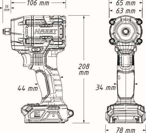 Гайковерт акумуляторний 1/2" 600 Нм 18V 5Ah (АКБ і зарядн. пристрій) Гайковерт акумуляторний 1/2" 600 Нм 18V 5Ah (АКБ і зарядн. пристрій)