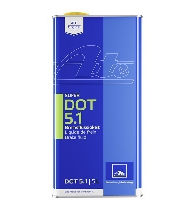Гальмівна рідина ATE Super DOT 5.1, 5 літрів Гальмівна рідина ATE Super DOT 5.1, 5 літрів