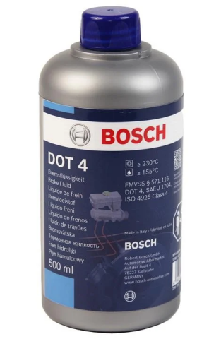 Гальмівна рідина BOSCH DOT4, 0,5 літра
