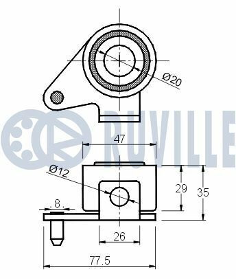 RUVILLE VOLVO Натяжной ролик 240,340,360,740,760 ,780,940/B17,19,20,200,230