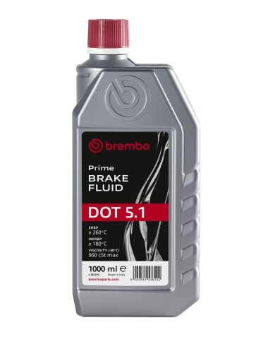Гальмівна рідина BREMBO (DOT 5.1), 1 літр Гальмівна рідина BREMBO (DOT 5.1), 1 літр
