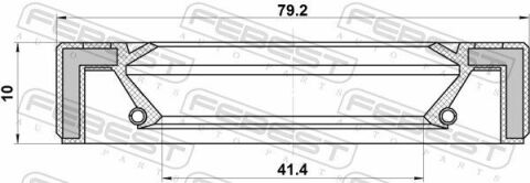 сальник приводу 41.4x79.2x10x13.9 сальник приводу 41.4x79.2x10x13.9