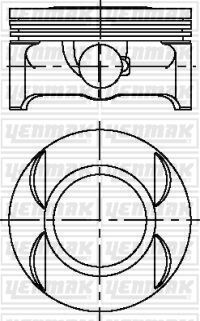 Поршень з кільцями та пальцем (розмір отвору 80.5 / STD) Opel A 18 XER / Z 18 XER Поршень з кільцями та пальцем (розмір отвору 80.5 / STD) Opel A 18 XER / Z 18 XER