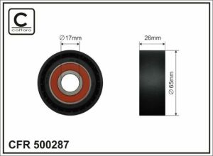 Ролик генератора Opel Astra J 09-15(паразитний) (65х26)