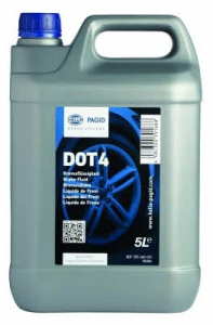 Гальмівна рідина HELLA DOT4, 5 літрів