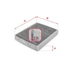 Фільтр салону Ford Fiesta 01-10/Fusion 02-12 (вугільний)