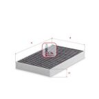 Фільтр салону Tesla Model S 12- (вугільний) 30x157x244