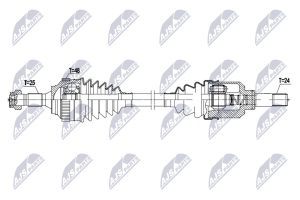 Напіввісь приводна CITROEN BERLINGO 96-, XSARA 97-, XSARA PICASSO 99-, PEUGEOT PARTNER 96-