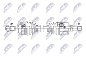 Напіввісь приводна CITROEN C3 II,III 09-, C3 PICASSO 09-, C4 II 09-, PEUGEOT 207 06-, 208 12-, 3008 I,II 09-, 308 09-, 5008 09-, DS3 11-, DS4 11-