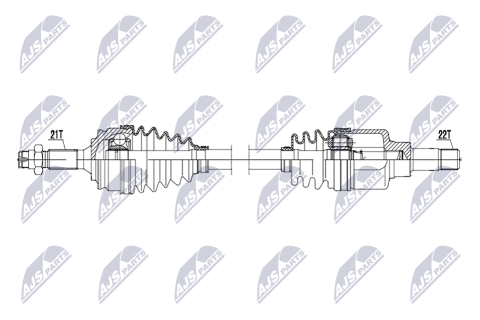 Полуось приводная CITROEN C-ELYSSE 1.2 12-, PEUGEOT 301 1.2 12- Полуось приводная CITROEN C-ELYSSE 1.2 12-, PEUGEOT 301 1.2 12-