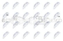 Напіввісь приводна CITROEN JUMPY 07-, PEUGEOT EXPERT 07-, 407 04-, FIAT SCUDO 07-, TOYOTA PROACE 13-