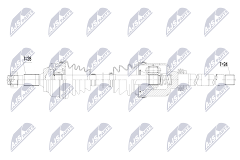Напіввісь приводна CITROEN JUMPY 07-, PEUGEOT EXPERT 07-, 407 04-, FIAT SCUDO 07-, TOYOTA PROACE 13-