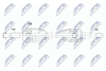 Напіввісь приводна FORD ESCAPE 2.0,2.3,3.0 01-07, MAZDA TRIBUTE 2.0,2.3,3.0 01-07, MERCURY MARINER 05-07