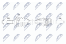 Напіввісь приводна FORD ESCAPE 2.0,2.3,3.0 01-07, MAZDA TRIBUTE 2.0,2.3,3.0 01-07, MERCURY MARINER 05-07