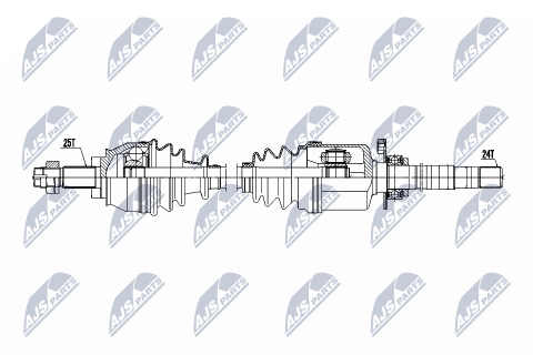 Напіввісь приводна FIAT FIORINO 1.3D MULTIJET 09-, PEUGEOT BIPPER 1.3HDI 10-, CITROEN NEMO 1.3HDI 10- Напіввісь приводна FIAT FIORINO 1.3D MULTIJET 09-, PEUGEOT BIPPER 1.3HDI 10-, CITROEN NEMO 1.3HDI 10-