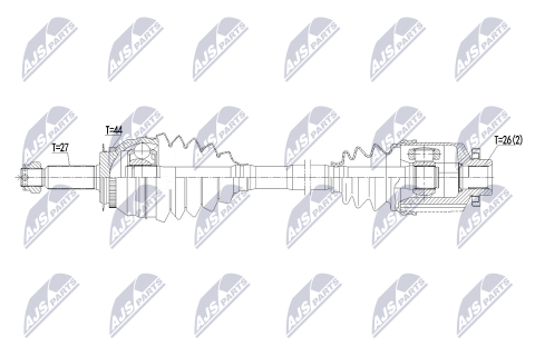 Полуось приводная HYUNDAI COUPE 2.7 01-09, TIBURON 2.7 06-08 Полуось приводная HYUNDAI COUPE 2.7 01-09, TIBURON 2.7 06-08