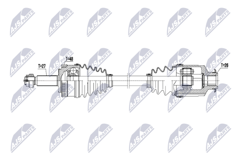 Напіввісь приводна HYUNDAI IX35 2.0 2WD,4WD 13-15, KIA SPORTAGE 2.02WD,4WD 14-15