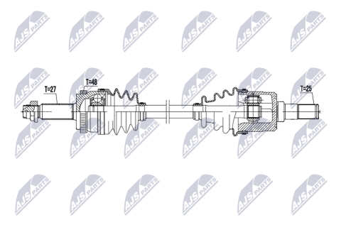 Напіввісь приводна HYUNDAI IX35 2.0 4WD,2.0CRDI 4WD 10-15, KIA SPORTAGE 2.0 4WD,2.0CRDI 4WD 10-16