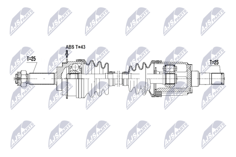 Напіввісь приводна MITSUBISHI PAJERO PININ 1.8,2.0 99-07 Напіввісь приводна MITSUBISHI PAJERO PININ 1.8,2.0 99-07