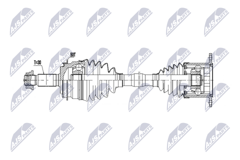 Полуось приводная MITSUBISHI PAJERO IV 3.0,3.8,3.2DID 06-