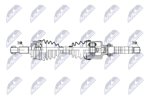 Полуось приводная PEUGEOT 308 II 1.2THP 110KM 01.2018-