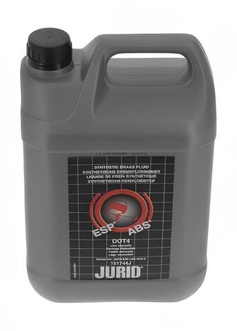 Тормозная жидкость JURID DOT-4 Synthetic (для авто с ABS, ESP) SAE 700, 5 литров