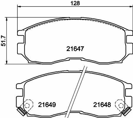 Колодки тормозные Colt/Galant/Lancer 1.6-2.4 87-03