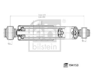 Амортизатор задній Renault Master III 2.3 dCi 10–, Opel Movano 10–