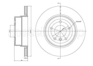 Тормозной диск задний BMW 5 (E60) 08–