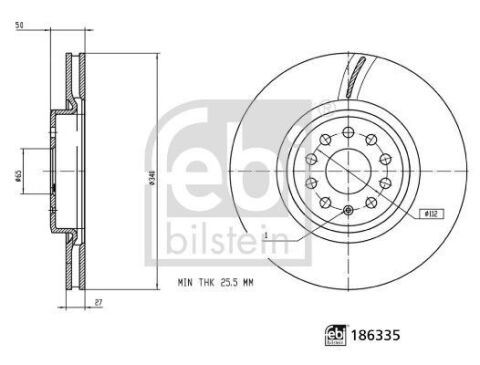 Гальмівний диск передній Audi Q4 2021–, Skoda, Volkswagen