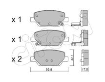 Тормозные колодки задние Fiat Tipo 15–