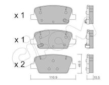 Тормозные колодки задние Hyundai Santa Fe IV 18–
