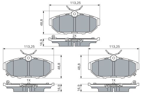 Гальмівні колодки задні Ford Mustang 3.7-5.8 2005– Гальмівні колодки задні Ford Mustang 3.7-5.8 2005–