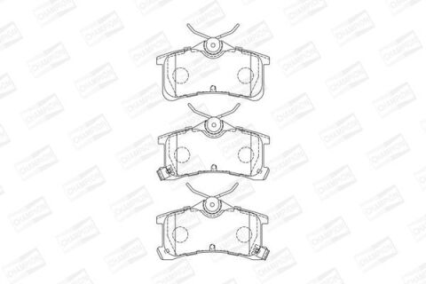 Гальмівні колодки задні Toyota Corolla 1.4/1.9 2000– Гальмівні колодки задні Toyota Corolla 1.4/1.9 2000–