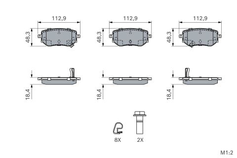 Гальмівні колодки задні Nissan Navara 2.3 15–, Mercedes-Benz, Renault Гальмівні колодки задні Nissan Navara 2.3 15–, Mercedes-Benz, Renault
