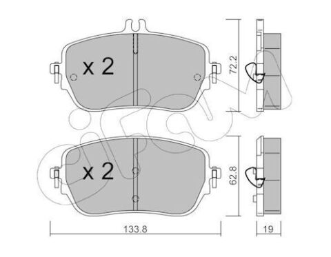 Гальмівні колодки передні Mercedes-Benz A-Class (W177) A 160 d (177.002) 2019–, CLA (C118) CLA 180 (118.384) 2019–