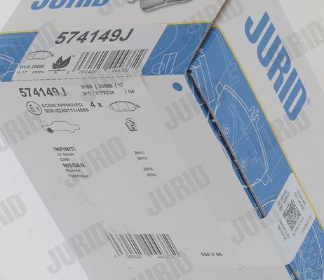 Гальмівні колодки передні Infiniti QX60, Nissan Murano III, Nissan Pathfinder IV