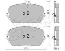 Тормозные колодки передние Mercedes-Benz GLE (V167) 18–