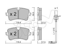 Колодки гальмівні задні Audi A6/A7 2011–