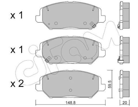 Колодки гальмівні передні Kia Ceed, Proceed, Xceed, Hyundai i30