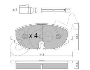 Колодки гальмівні передні Volkswagen Golf VIII (CD1) 1.0 TSI 20–